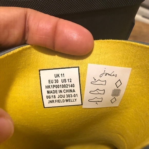 Joules Rubber Rain Boots, Kids size 12, BNWT - Picture 6 of 10